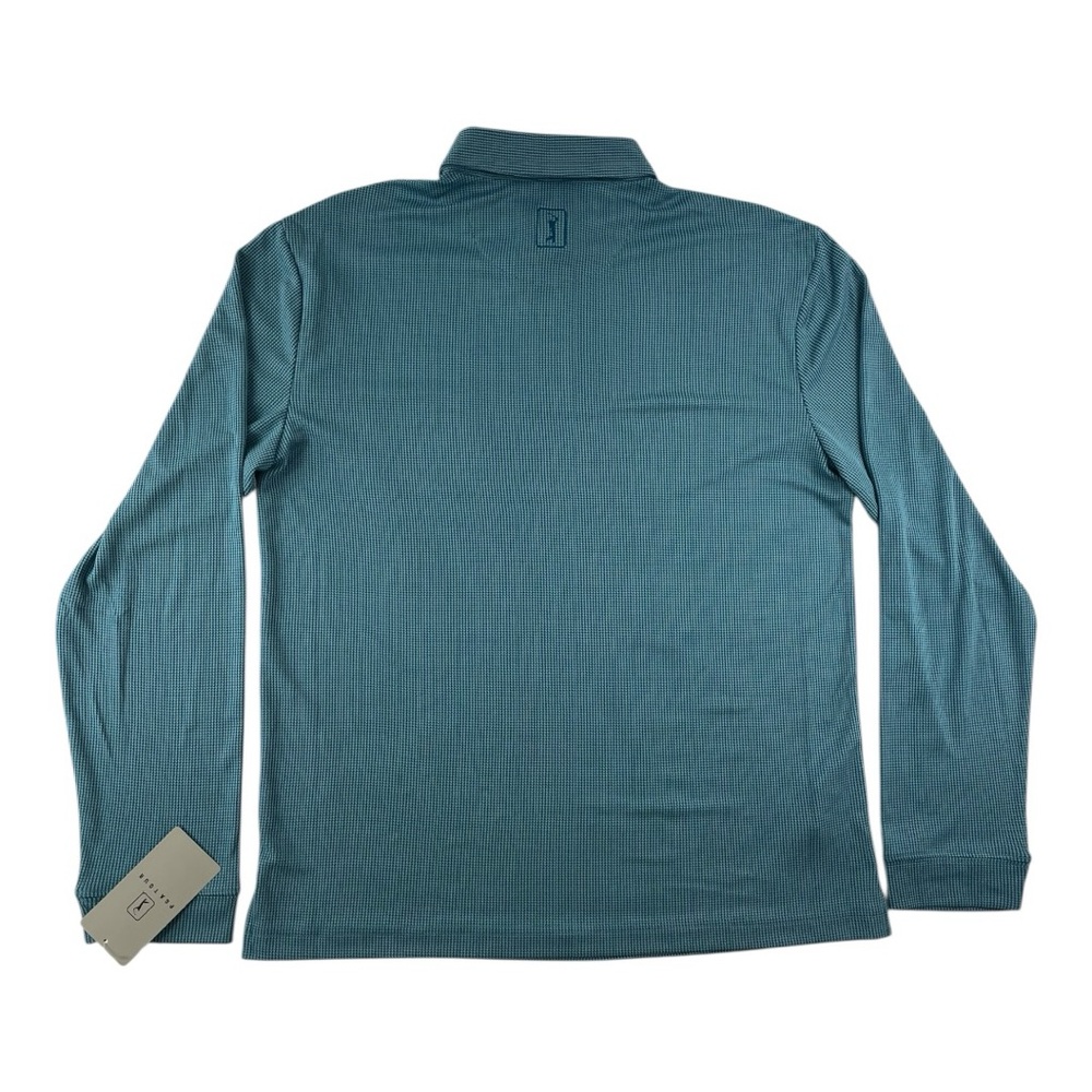 PGA TOUR Shirt Men's Large Delphinium Blue Wicking L/S Golf Polo MARP $70 NWT - Picture 2 of 7